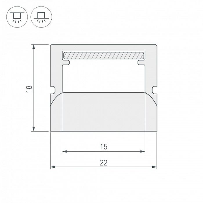 Профиль Arlight WPH-FLOOR22-2000 023290