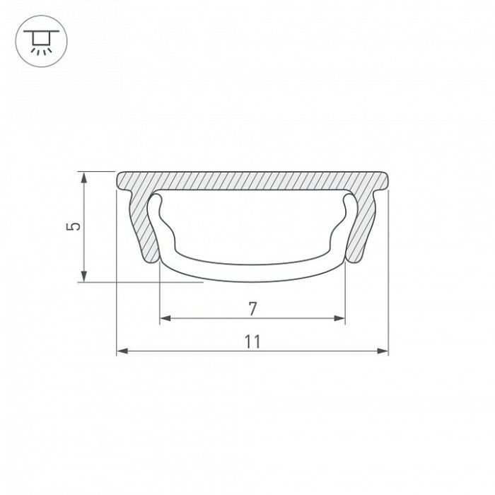 Профиль Arlight ARH-BENT-W11-2000 ANOD 023592