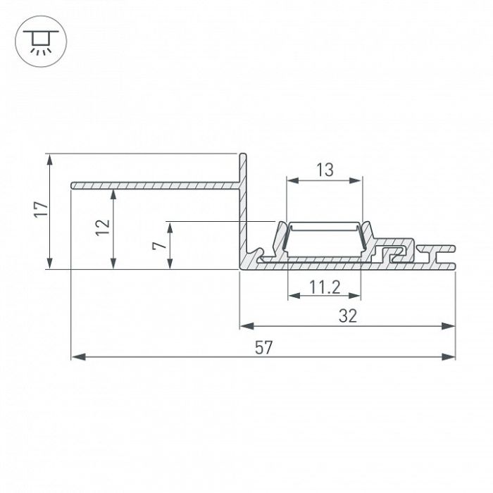 Профиль накладной Arlight Pak-Edge-Slim 23783