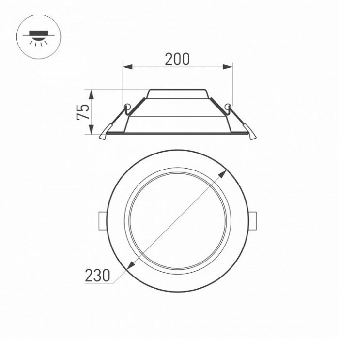 Встраиваемый светильник Arlight CYCLONE 023217(2)