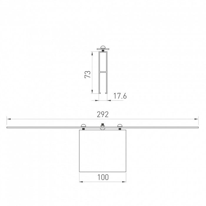 Фиксатор основания в профиле Arlight LINEAIR FLAT 030293