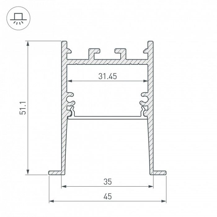 Профиль встраиваемый Arlight SL-COMFORT 031766