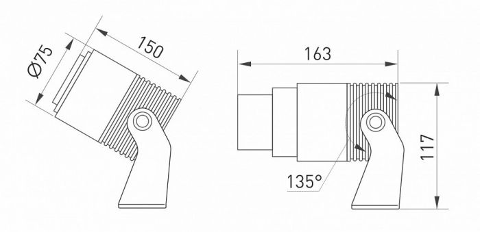 Настенно-потолочный прожектор Arlight Ray 032562