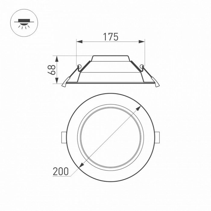 Встраиваемый светильник Arlight CYCLONE 022521(1)