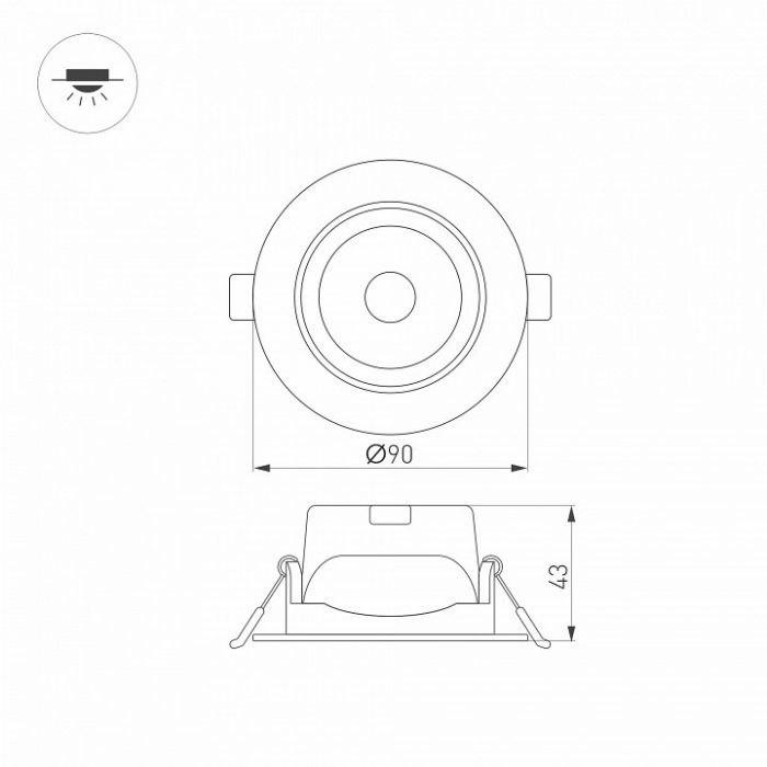 Встраиваемый светильник Arlight POLAR 032860