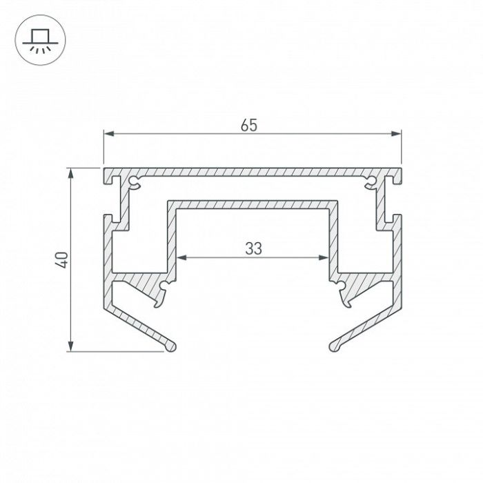 Профиль-держатель Arlight LGD-STRETCH-4TR 033090