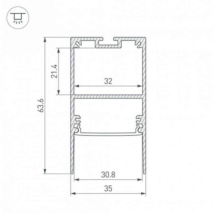 Профиль накладной Arlight SL-COMFORT 033277