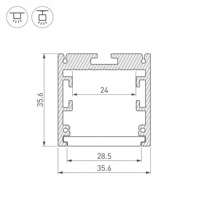 Профиль подвесной Arlight SL-ARC-TWIST 032682