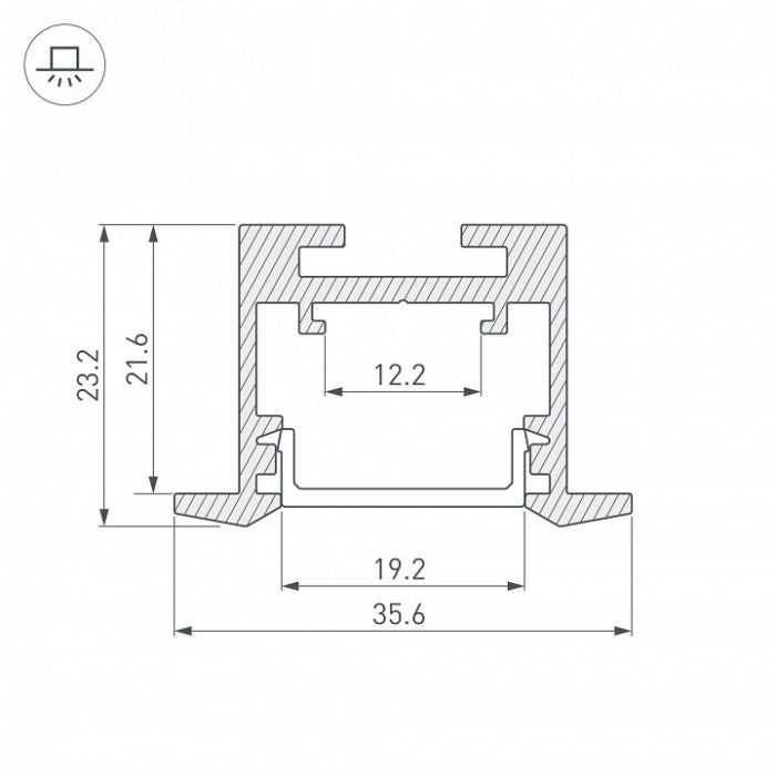 Профиль встраиваемый Arlight SL-LINE 033738