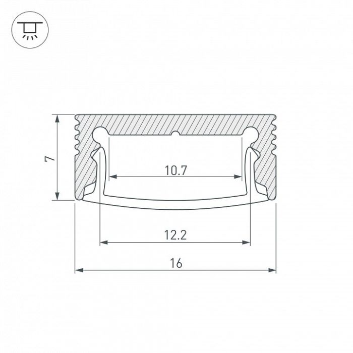 Профиль накладной Arlight SL-SLIM 036033