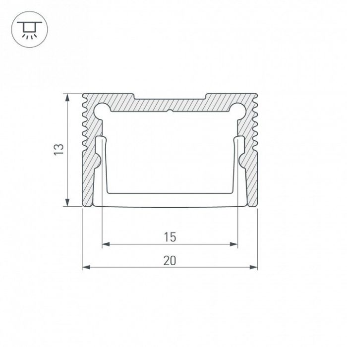 Профиль накладной Arlight SL-SLIM 036036