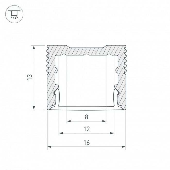 Профиль накладной Arlight SL-SLIM 036039