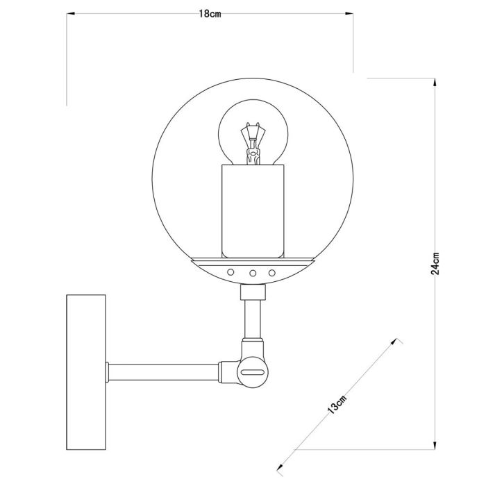 Бра Arte Lamp Bolla A1664AP-1BK