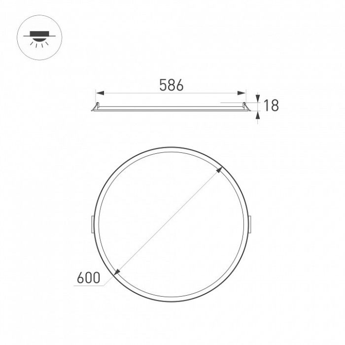 Встраиваемый светильник Arlight DL EDGE 020438(1)