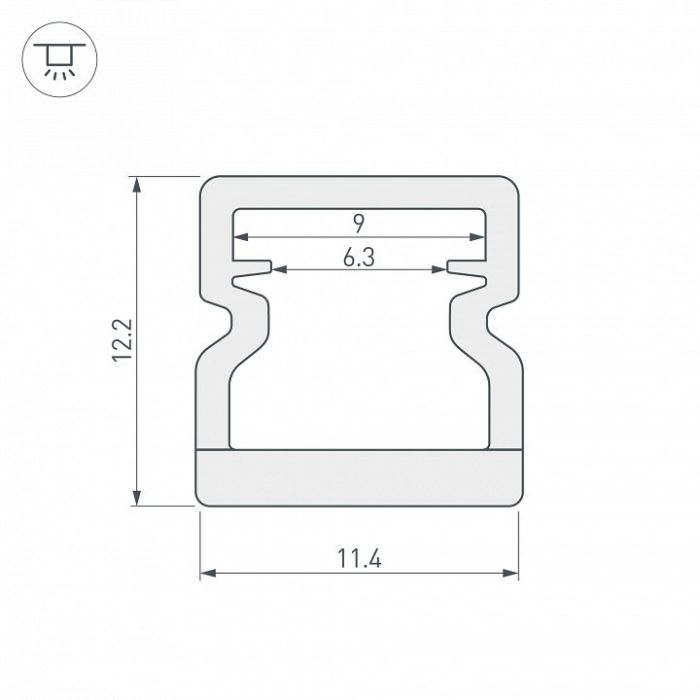 Профиль накладной Arlight WPH 023302(1)