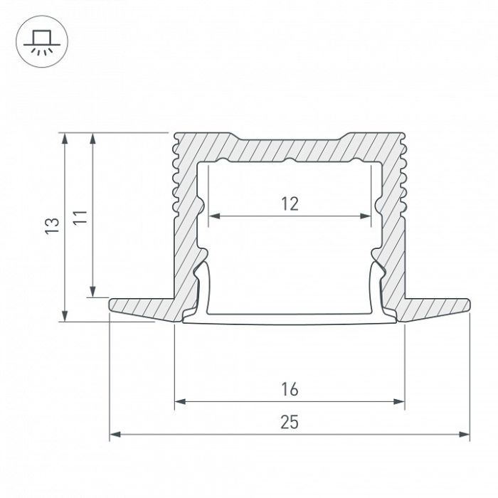 Профиль встраиваемый Arlight SL-SLIM 036040