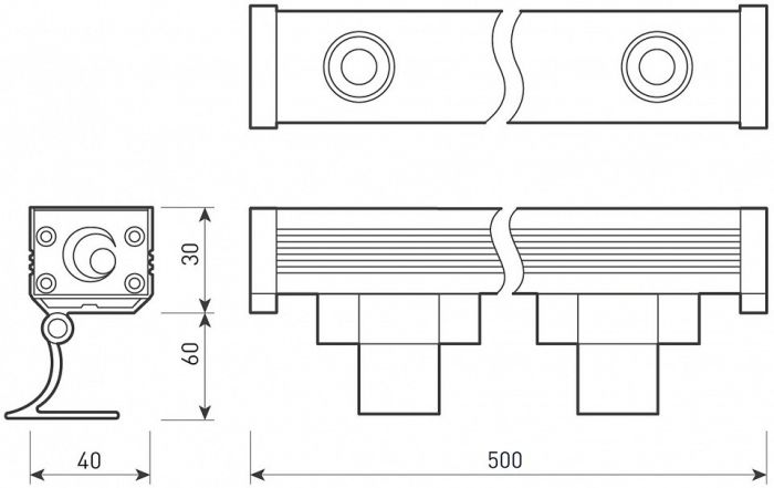 Светильник на штанге Arlight Line wallwasher 37366