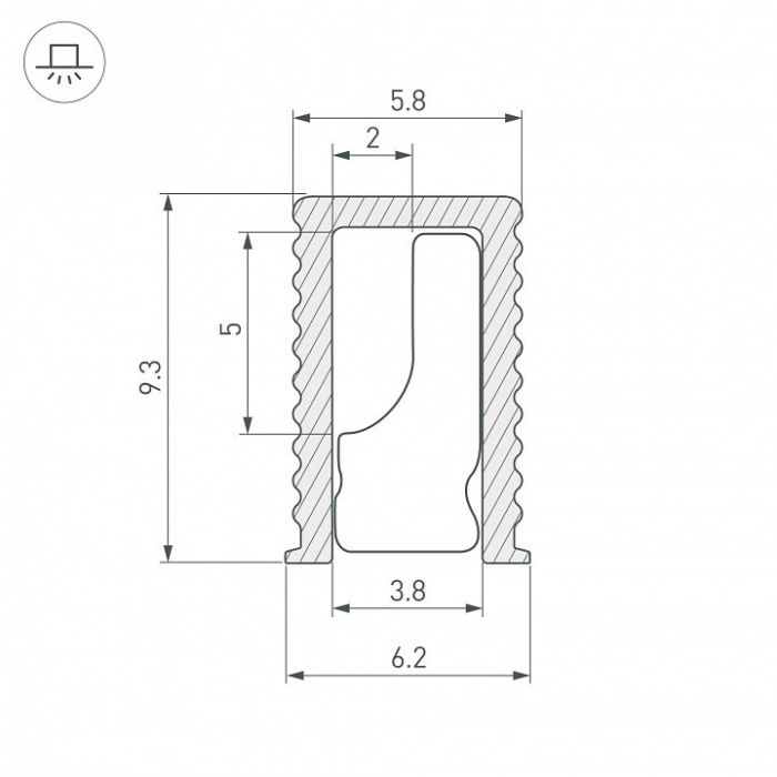 Профиль накладной Arlight SL-MINI 038203