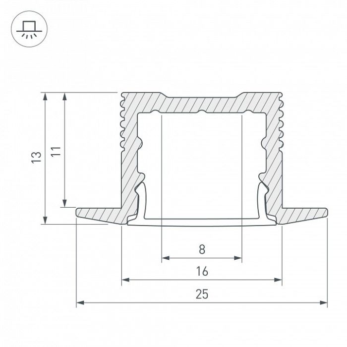 Профиль встраиваемый Arlight SL-SLIM 037114