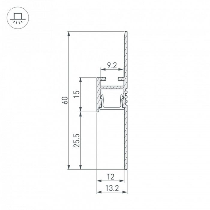 Профиль для плинтусов Arlight ARH-PLINTUS 038550