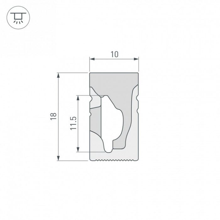 Короб накладной гибкий Arlight WPH 040269