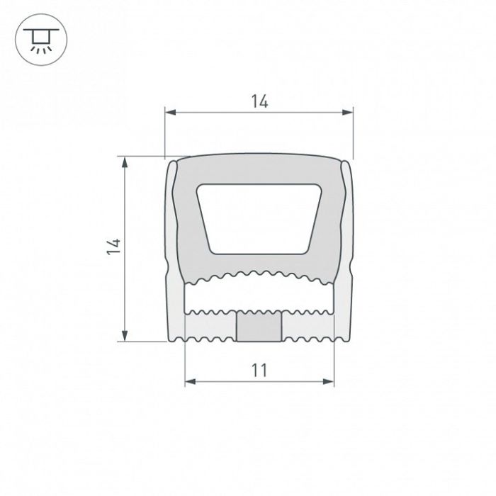 Короб накладной гибкий Arlight WPH 040286