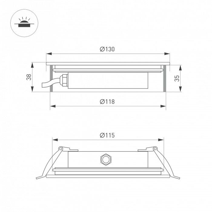 Встраиваемый в дорогу светильник Arlight ART-GROUND-SLIM 038165