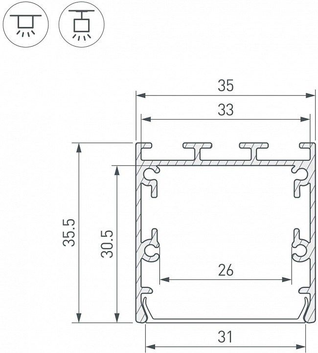 Профиль накладной Arlight SL-LINE 041641