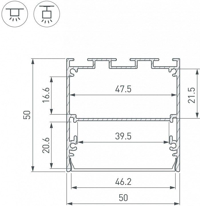 Профиль накладной Arlight SL-LINE 041644