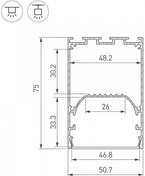 Профиль накладной Arlight SL-LINE 041646