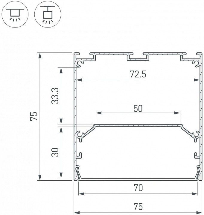 Профиль накладной Arlight SL-LINE 041853