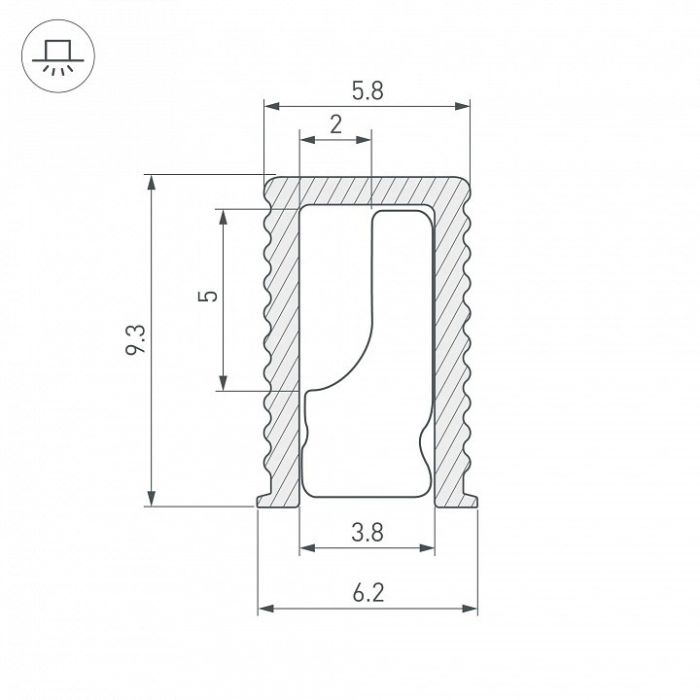 Профиль встраиваемый Arlight SL-MINI 044082