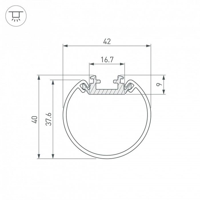 Профиль подвесной Arlight SL-ROUND 044517