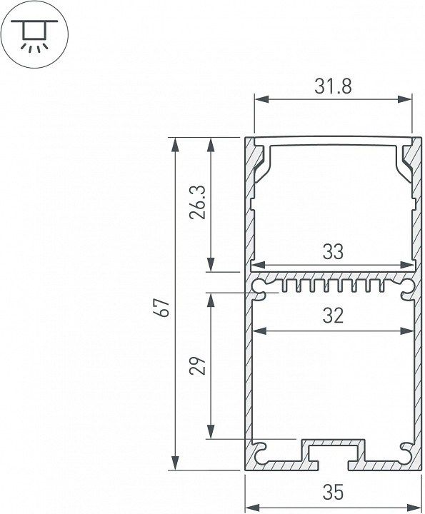 Профиль накладной Arlight SL-LINE 041581