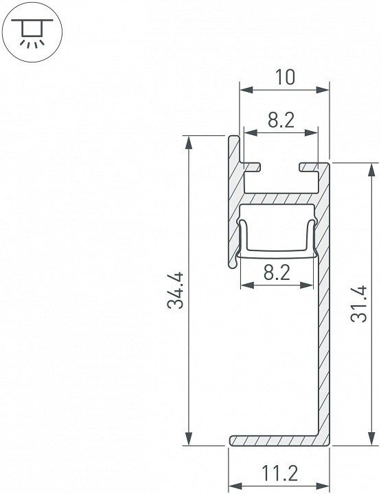 Профиль для плинтусов Arlight ARH-PLINTUS 043599