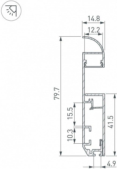 Профиль для плинтусов Arlight ARH-PLINTUS 045448