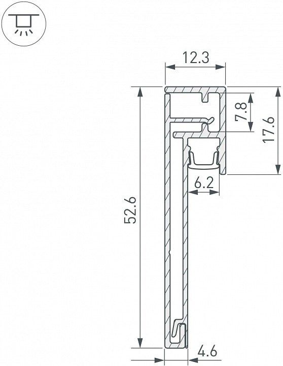 Профиль для плинтусов Arlight ARH-PLINTUS 046140