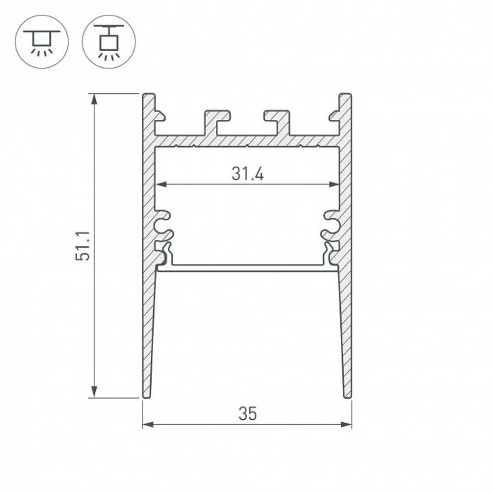 Профиль накладной Arlight SL-COMFORT 046317