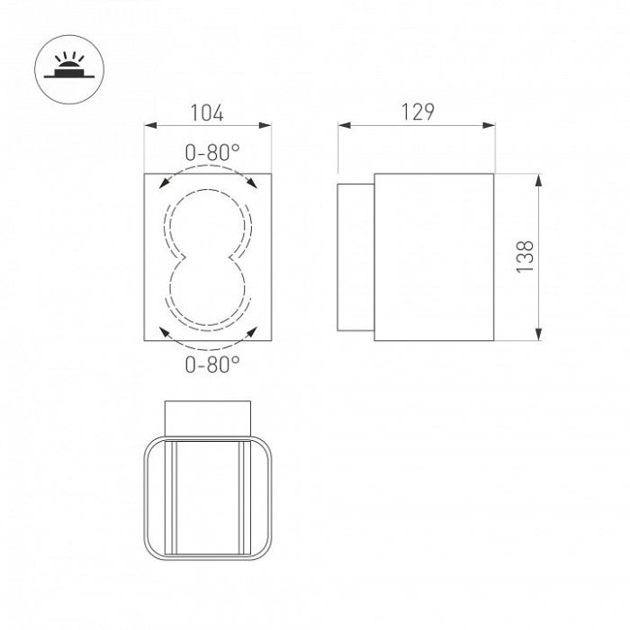 Накладной светильник Arlight LGD-WALL 029794