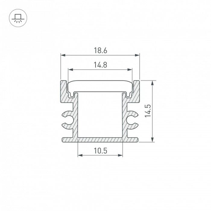 Профиль накладной Arlight FLOOR 045670