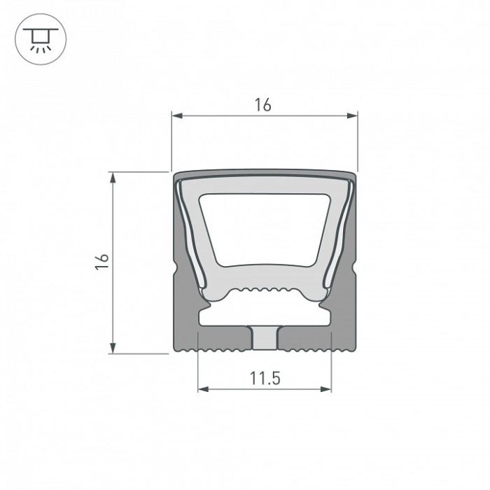 Профиль накладной гибкий Arlight WPH-FLEX 045774