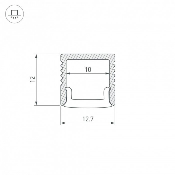 Профиль накладной Arlight FANTOM-BENT 040326(1)