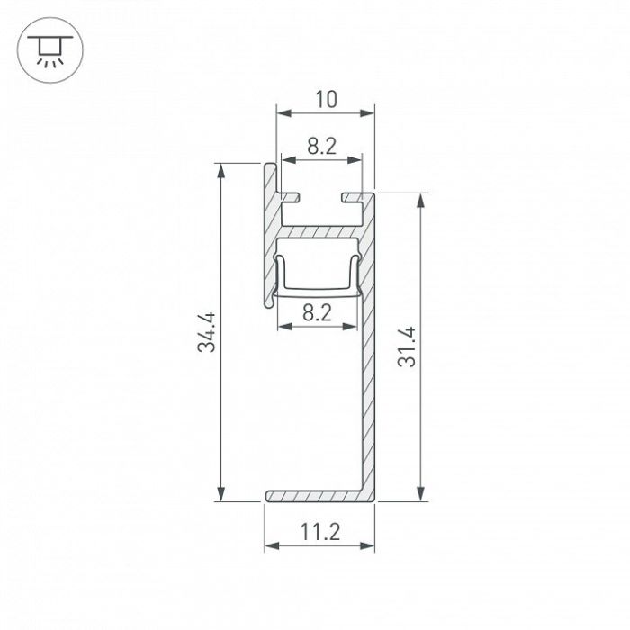 Профиль для плинтусов Arlight PLINTUS 046858