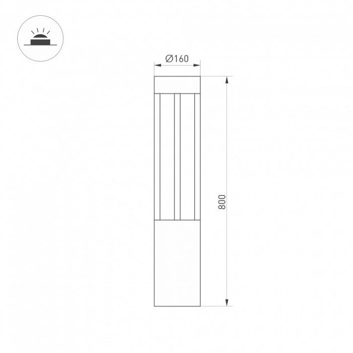 Наземный низкий светильник Arlight LGD-CASTELLO-BOLL 045537