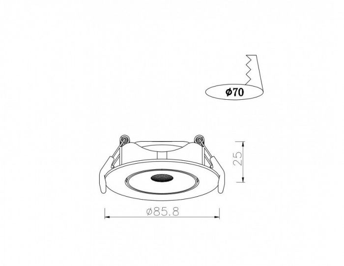 Встраиваемый светильник Arte Lamp Kaus A4761PL-1WH