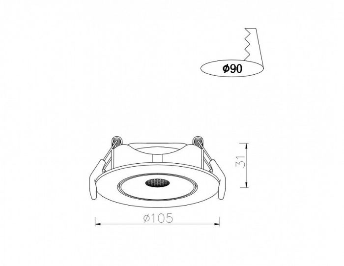 Встраиваемый светильник Arte Lamp Kaus A4762PL-1WH