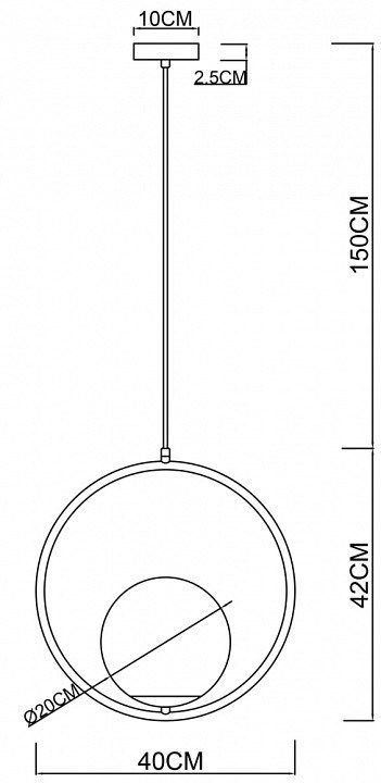 Подвесной светильник Arte Lamp Matisse A7742SP-1AB