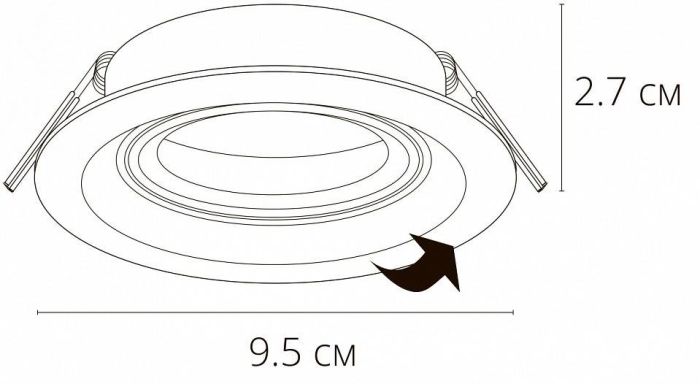 Встраиваемый светильник Arte Lamp Mira A2862PL-1BK