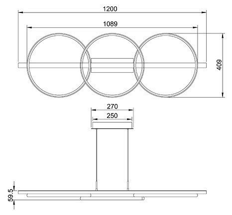 Подвесной светильник Arte Lamp Fluido A3913SP-24BK