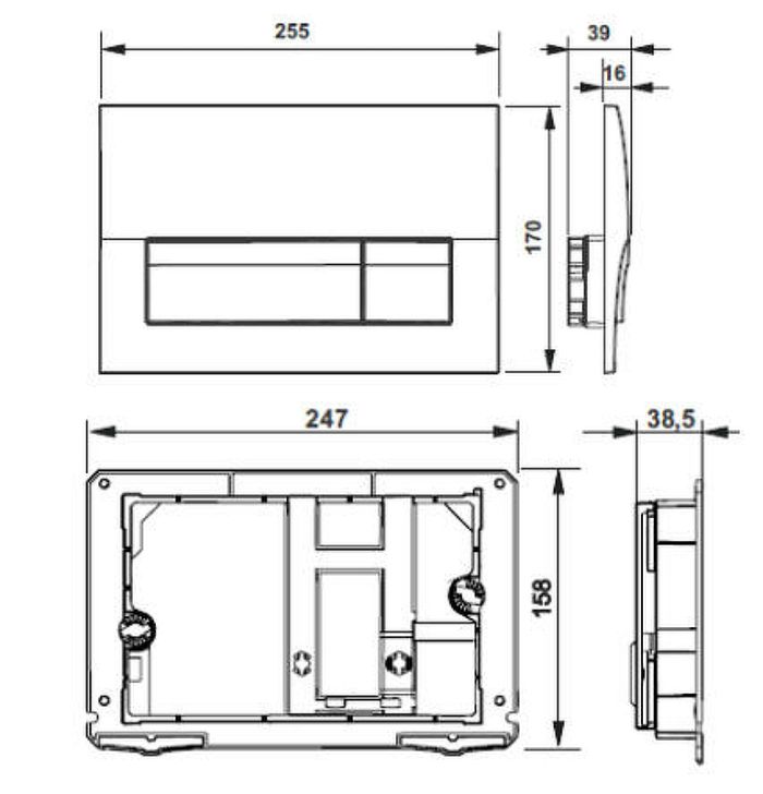 ПЭК Roca The Gap Pack 893104100 подвесной унитаз Rimless + инсталляция + кнопка + сиденье